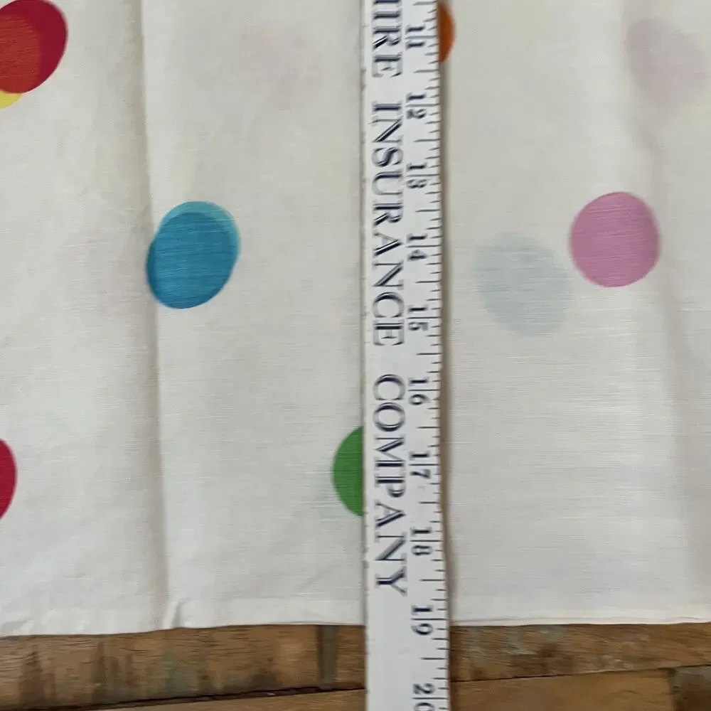 IKEA 100% Linen Rainbow Polka Dot 79x39.5 Duvet Cover and Pillowcase